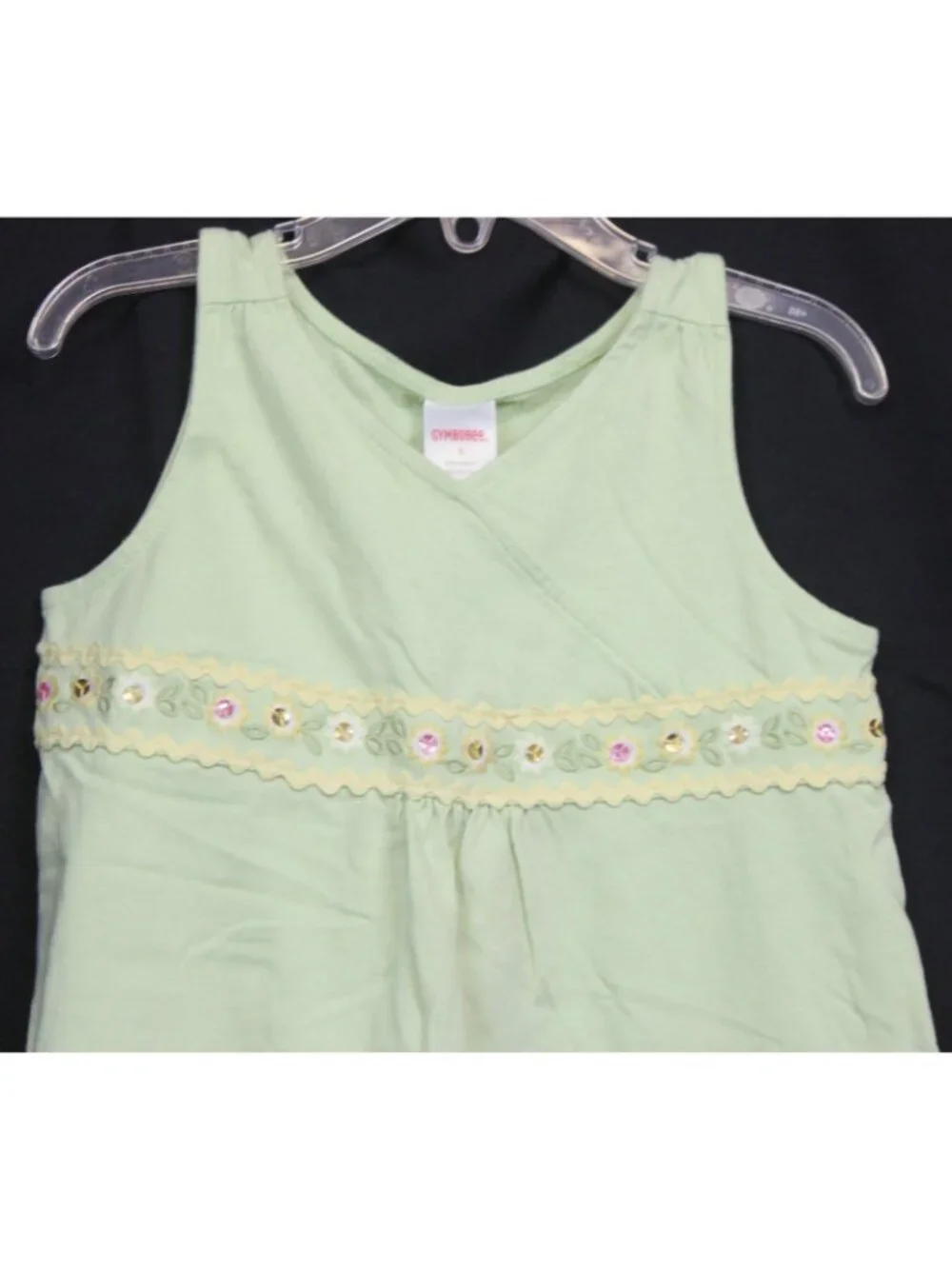 2007 Gymboree Sunflower Fields Tank top sz 5 Baby Doll Empire Flower Embroidery